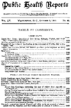 Public Health Reports  v XV no 40  table of contents