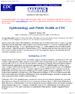 Epidemiology and Public Health at CDC