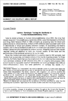 MMWR Morbidity and Mortality Weekly Report January 8 1988  Vol 36  No 52