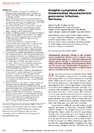 Hodgkin Lymphoma after Disseminated Mycobacterium genavense Infection Germany