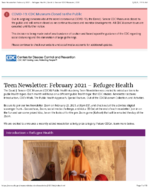 Teen Newsletter February 2021  Refugee health