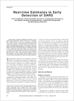 Realtime Estimates in Early Detection of SARS