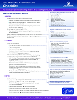 CDC Pediatric mTBI Guideline Checklist