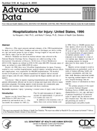 Hospitalizations for Injury United States 1996