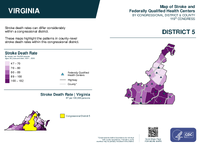 VA Congressional District 05 Stroke and Federally Qualified Health Centers Map 119th Congress
