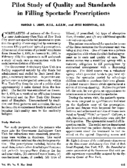 Pilot study of quality and standards in filling spectacle prescriptions