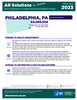 CDCs Investments to Combat Antibiotic Resistance Threats Philadelphia PA Fiscal Year 2023