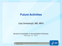 Future activities