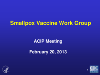 Smallpox Vaccine Work Group