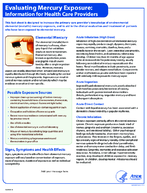 Evaluating mercury exposure  information for health care providers