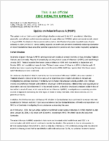 Update on Avian Influenza a H5N1 Friday February 04 2005 1752 EST 552 PM EST