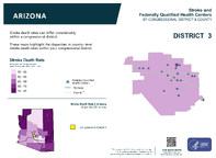 AZ Congressional District 03 Stroke and Federally Qualified Health Centers Map 118th Congress