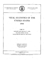 Vital Statistics of the United States 1944 Part II