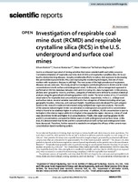 Investigation of Respirable Coal Mine Dust RCMD and Respirable Crystalline Silica RCS in the US Underground and Surface Coal Mines