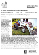 Tractor Operator Run Over and Killed While Making Repairs
