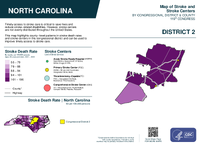 NC Congressional District 02 Stroke and Stroke Centers Map 119th Congress