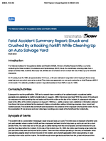 Fatal Accident Summary Report Struck and Crushed by a Backing Forklift While Cleaning Up an Auto Salvage Yard FACE 8418