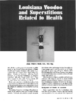 Louisiana voodoo and superstitions related to health