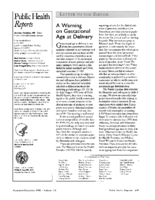 Public Health Reports  v 110 no 6  1995 index