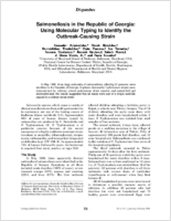 Salmonellosis in the Republic of Georgia using molecular typing to identify the outbreakcausing strain