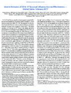 Interim Estimates of 201617 Seasonal Influenza Vaccine Effectiveness  United States February 2017