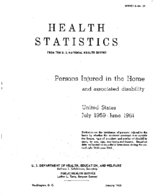 Persons injured in the home and associated disability United States July 1959June 1961
