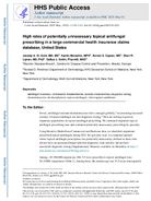 High Rates of Potentially Unnecessary Topical Antifungal Prescribing in a Large Commercial Health Insurance Claims Database United States