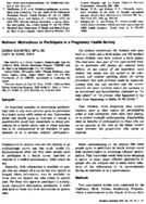 Mothers motivations to participate in a pregnancy health survey