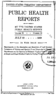 Public Health Reports  v 53 no 29  cover