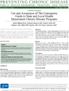 Use and Awareness of The Community Guide in State and Local Health Department Chronic Disease Programs