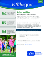 Asthma in Children Working Together to Get It Under Control CDC Vital Signs February 6 2018