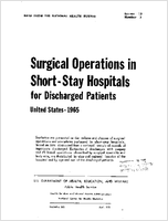 Surgical Operations in ShortStay Hospitals for Discharged Patients United States  1965