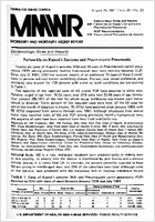 Morbidity and Mortality Weekly Report MMWR August 28 1981  Vol 30  No 33