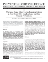 Warning Signs Observed in Tanning Salons in New York City Implications for Skin Cancer Prevention