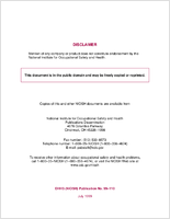 NIOSH Alert Preventing Worker Deaths from Uncontrolled Release of Electrical Mechanical and Other Types of Hazardous Energy