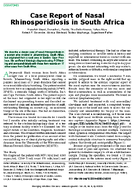 Case Report of Nasal Rhinosporidiosis in South Africa