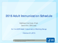 2016 Adult immunization schedule