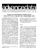 Exercise and Participation in Sports Among Persons 20 Years of Age and Over United States 1975