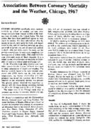 Associations between coronary mortality and the weather Chicago 1967