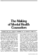 The Making Of Mental Health Counselors