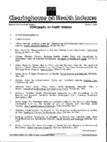 Bibliography on Health Indexes Number 1 1985
