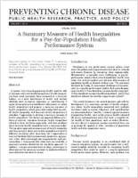 A Summary Measure of Health Inequalities for a PayforPopulation Health Performance System