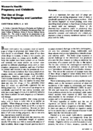 The Use Of Drugs During Pregnancy And Lactation