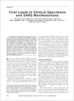 Viral Loads in Clinical Specimens and SARS Manifestations