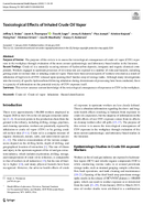 Toxicological Effects of Inhaled Crude Oil Vapor