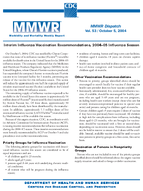 MMWR Morbidity and Mortality Weekly Report Dispatch  Vol 53 October 5 2004