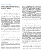 Notes from the Field Acute PesticideRelated Illness Resulting from Occupational Exposure to Acrolein  Washington and California 19932009