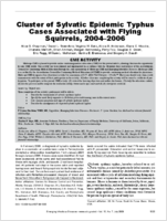 CME ACTIVITY Cluster of Sylvatic Epidemic Typhus Cases Associated with Flying Squirrels 20042006