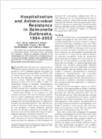 Hospitalization and Antimicrobial Resistance in Salmonella Outbreaks 19842002