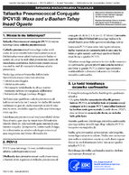 Tallaalka Pneumococcal Conjugate PCV13  Waxa aad u Baahan Tahay Inaad Ogaato
